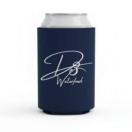 Navy Blue Koozie with White Logo