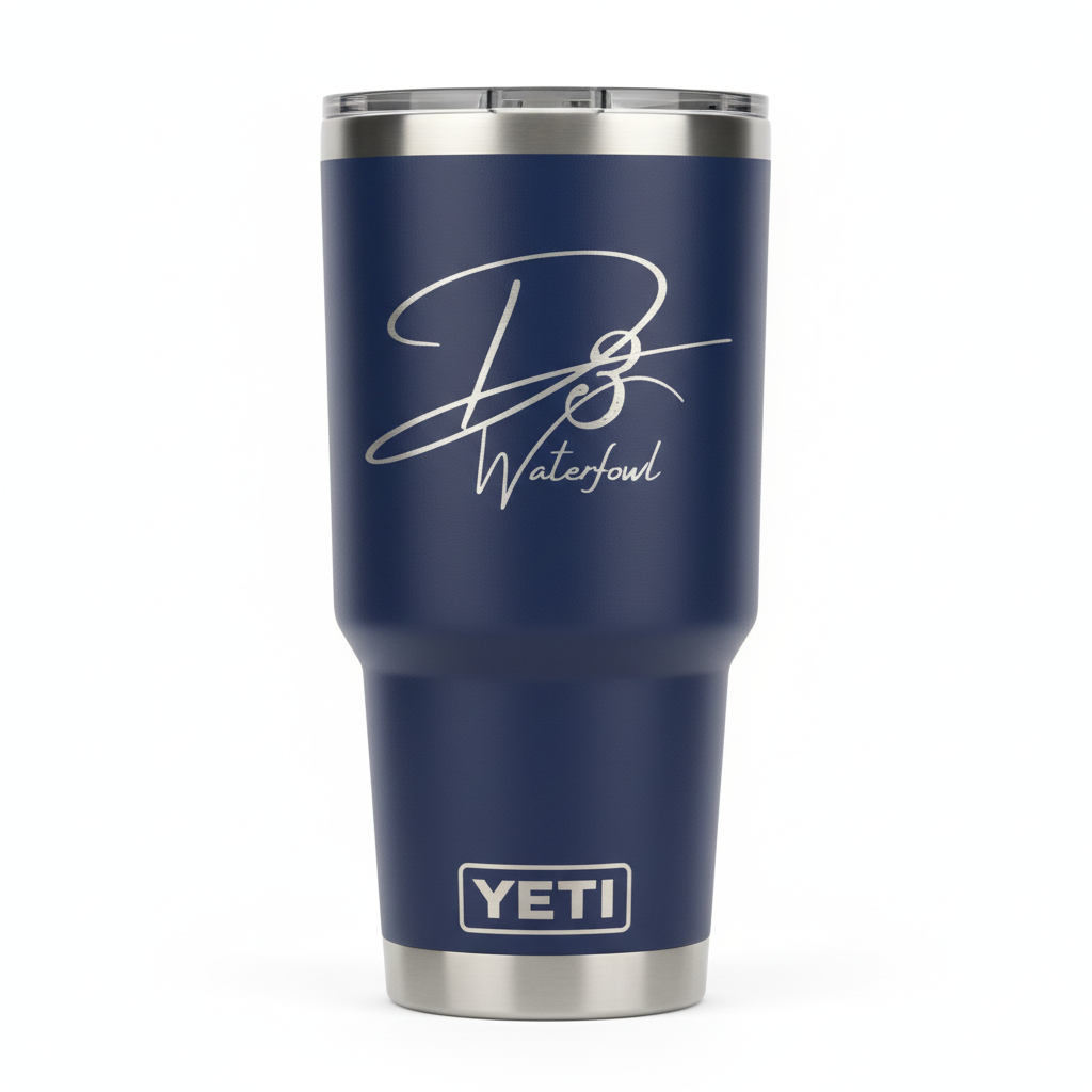 Navy Blue YETI with Engraved Logo