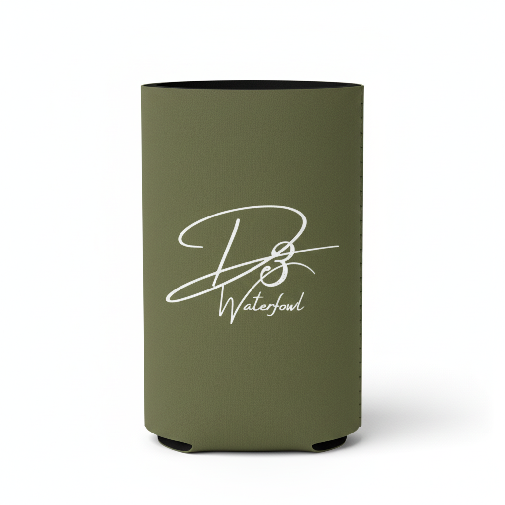 Olive Green Koozie with White Logo