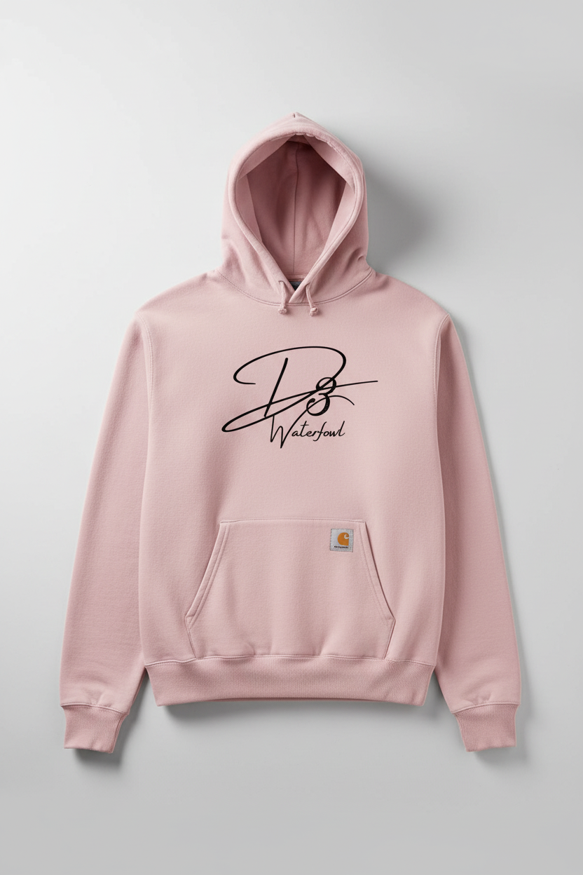 Pink Carhartt hoodie with D3 logo