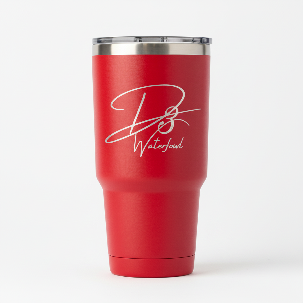 Red YETI with White Engraved Logo